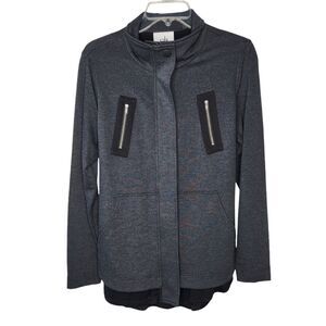 CAbi Love Carol Collection Modern Mesh Jacket Grey Black Style #3184 Size Small